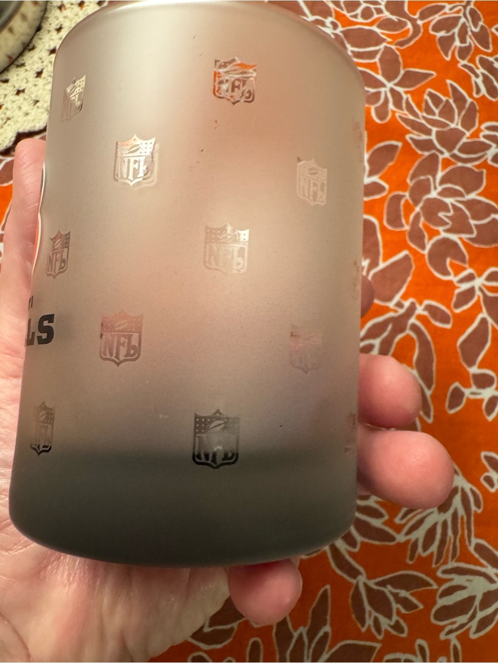 Cincinnati Bengals 16oz frosted glass pint tumbler - Picture 2 of 11